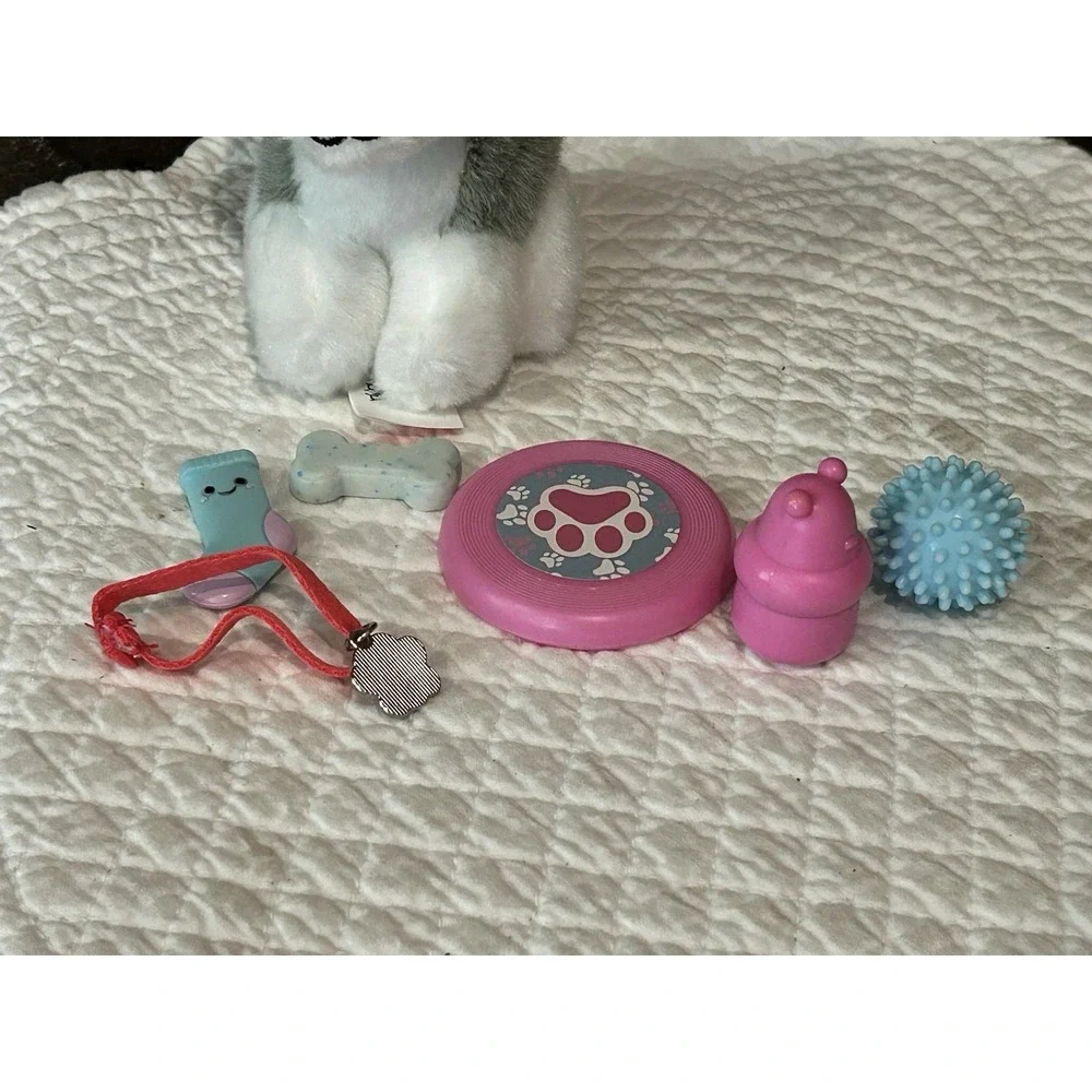 Our Generation Dog Plush Pet Toy‎ Siberian Husky Puppy White W/accessories